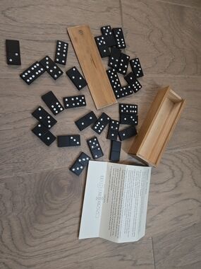 Pier 1 Domino Set With Wood Box And Instructions